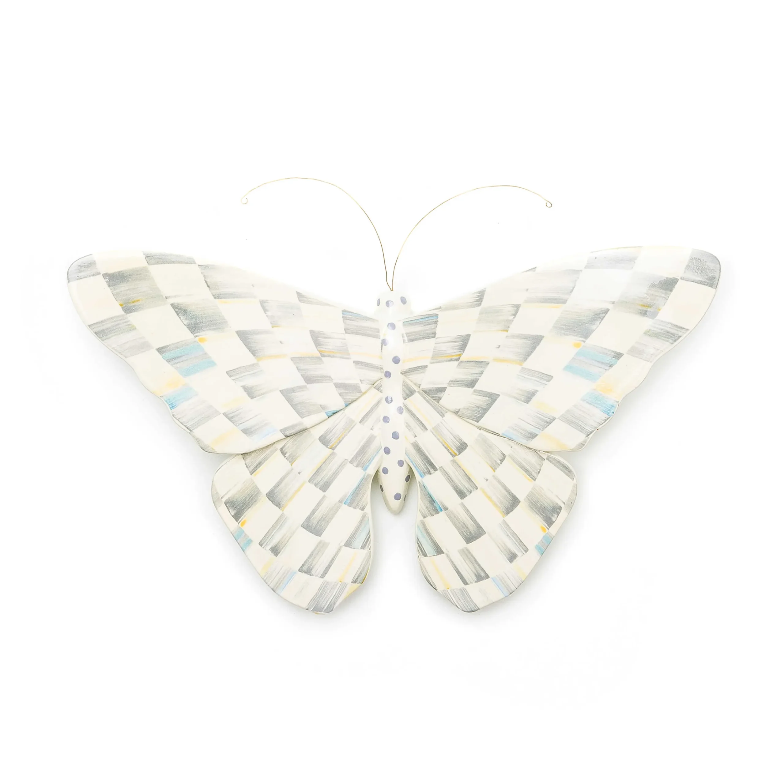 Sterling Check Butterfly Wall Decor|MacKenzie-Childs