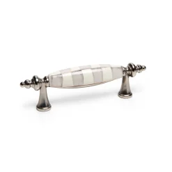 Sterling Check Drawer Pull - Nickel|MacKenzie-Childs Outlet