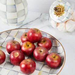 Sterling Check Enamel Abundant Bowl|MacKenzie-Childs Outlet