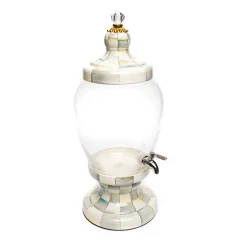 Sterling Check Enamel Beverage Hostess|MacKenzie-Childs Discount