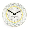 Sterling Check Enamel Clock|MacKenzie-Childs