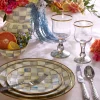 Sterling Check Enamel Dinner Plate|MacKenzie-Childs Sale