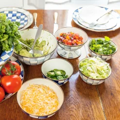 Sterling Check Enamel Everyday Bowl - Medium|MacKenzie-Childs Hot
