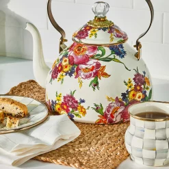 Sterling Check Enamel Mug|MacKenzie-Childs Outlet