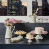 Sterling Check Enamel Pedestal Platter - Mini|MacKenzie-Childs New
