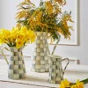 Sterling Check Enamel Practical Pitcher - Small|MacKenzie-Childs Discount