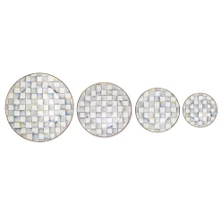 Sterling Check Enamel Serving Platter|MacKenzie-Childs Online