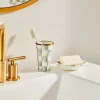 Sterling Check Enamel Soap Dish|MacKenzie-Childs Sale