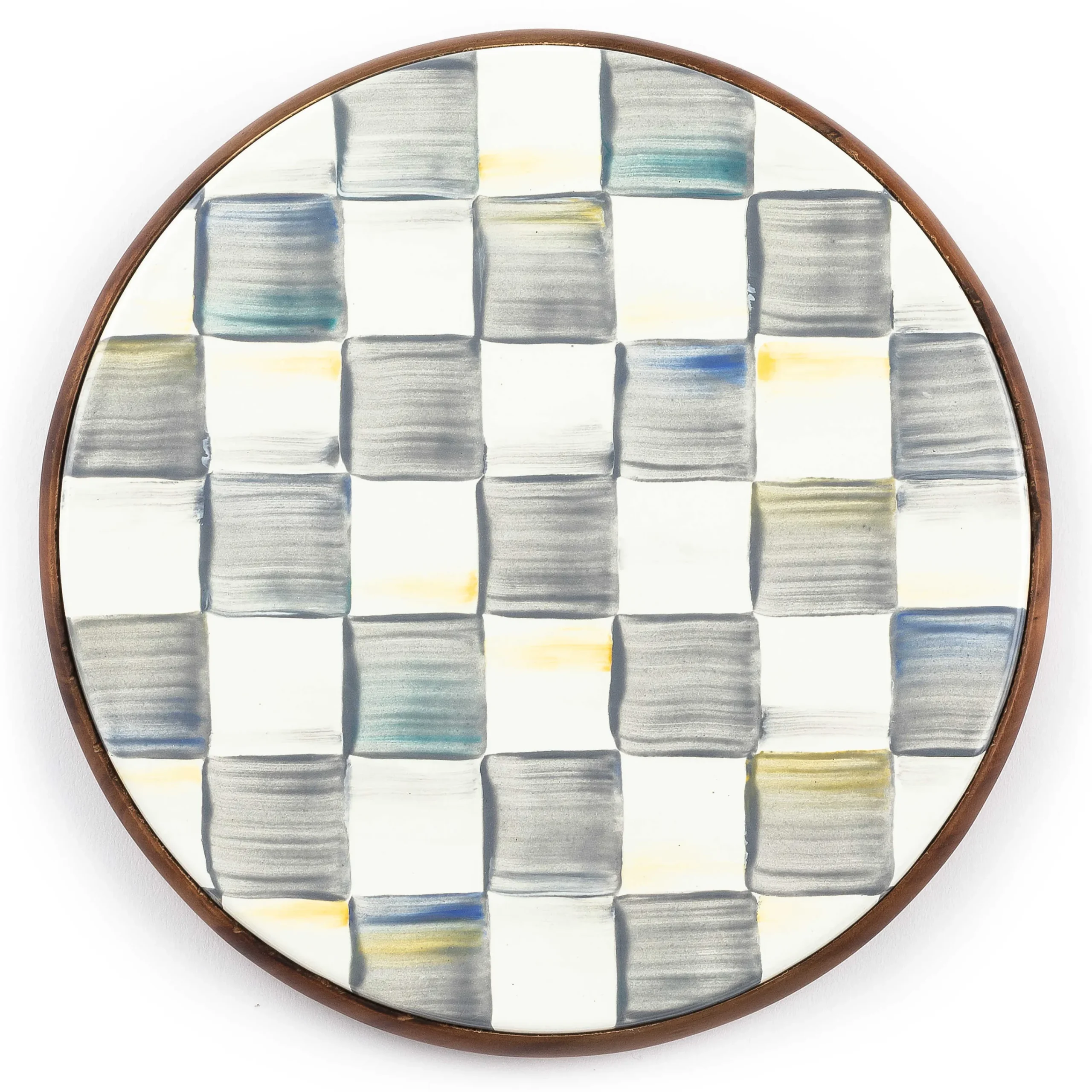 Sterling Check Enamel Trivet - Large|MacKenzie-Childs Best