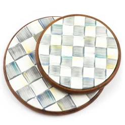 Sterling Check Enamel Trivet - Large|MacKenzie-Childs Best