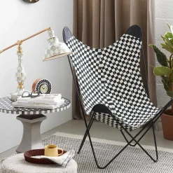 Sterling Check Enamelware Reading Table Lamp|MacKenzie-Childs