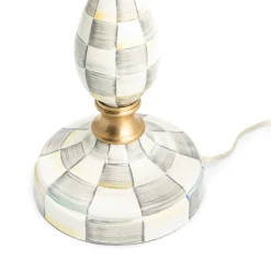 Sterling Check Enamelware Reading Table Lamp|MacKenzie-Childs