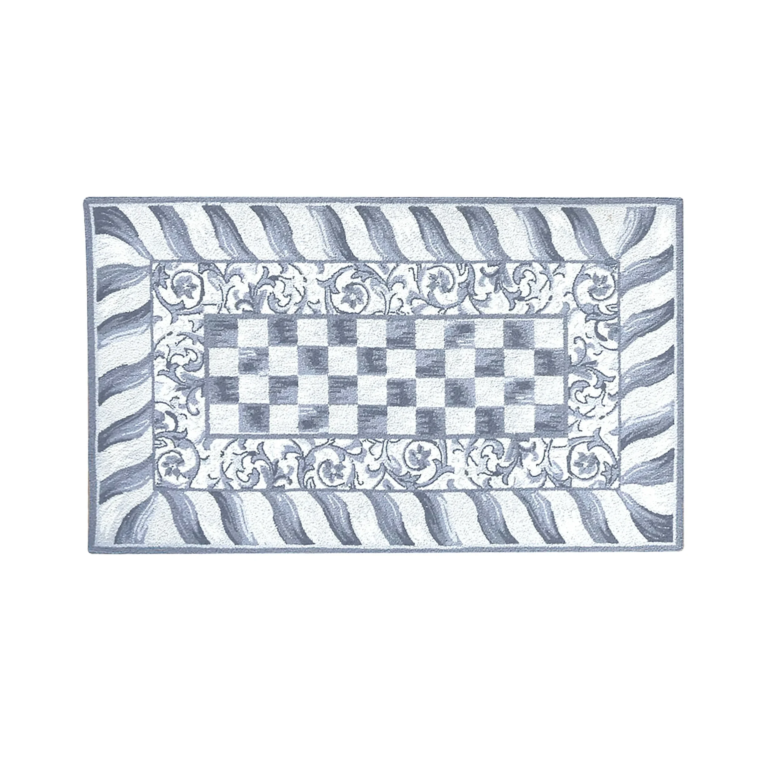 Sterling Check Rug - 3' X 5'|MacKenzie-Childs Clearance