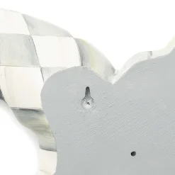 Sterling Check Swallowtail Wall Decor|MacKenzie-Childs Outlet