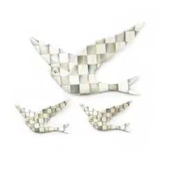 Sterling Check Swallowtail Wall Decor|MacKenzie-Childs Outlet
