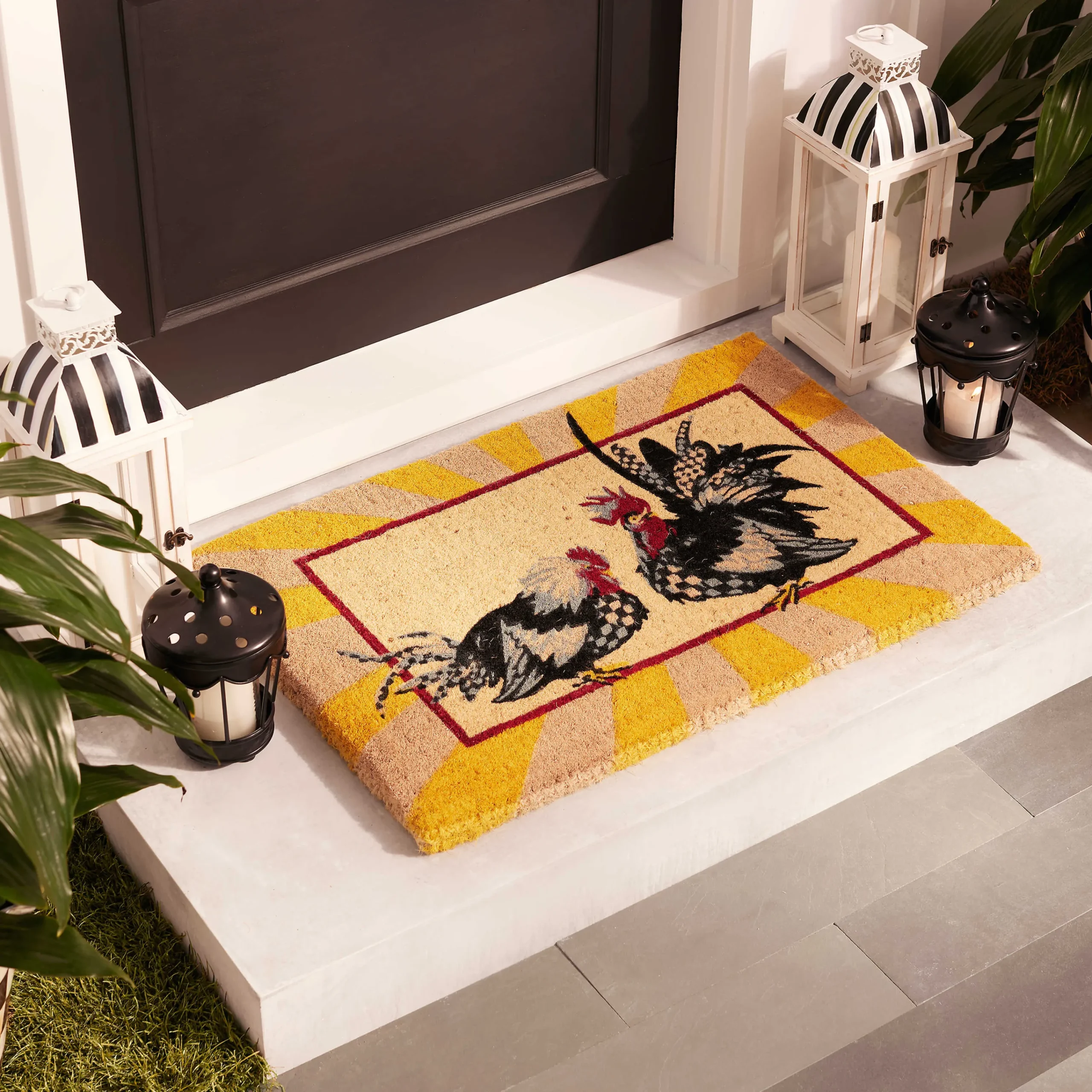 Sunrise Rooster Entrance Mat|MacKenzie-Childs Best