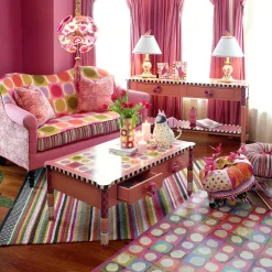Super Pink Bulbous Lamp|MacKenzie-Childs Outlet