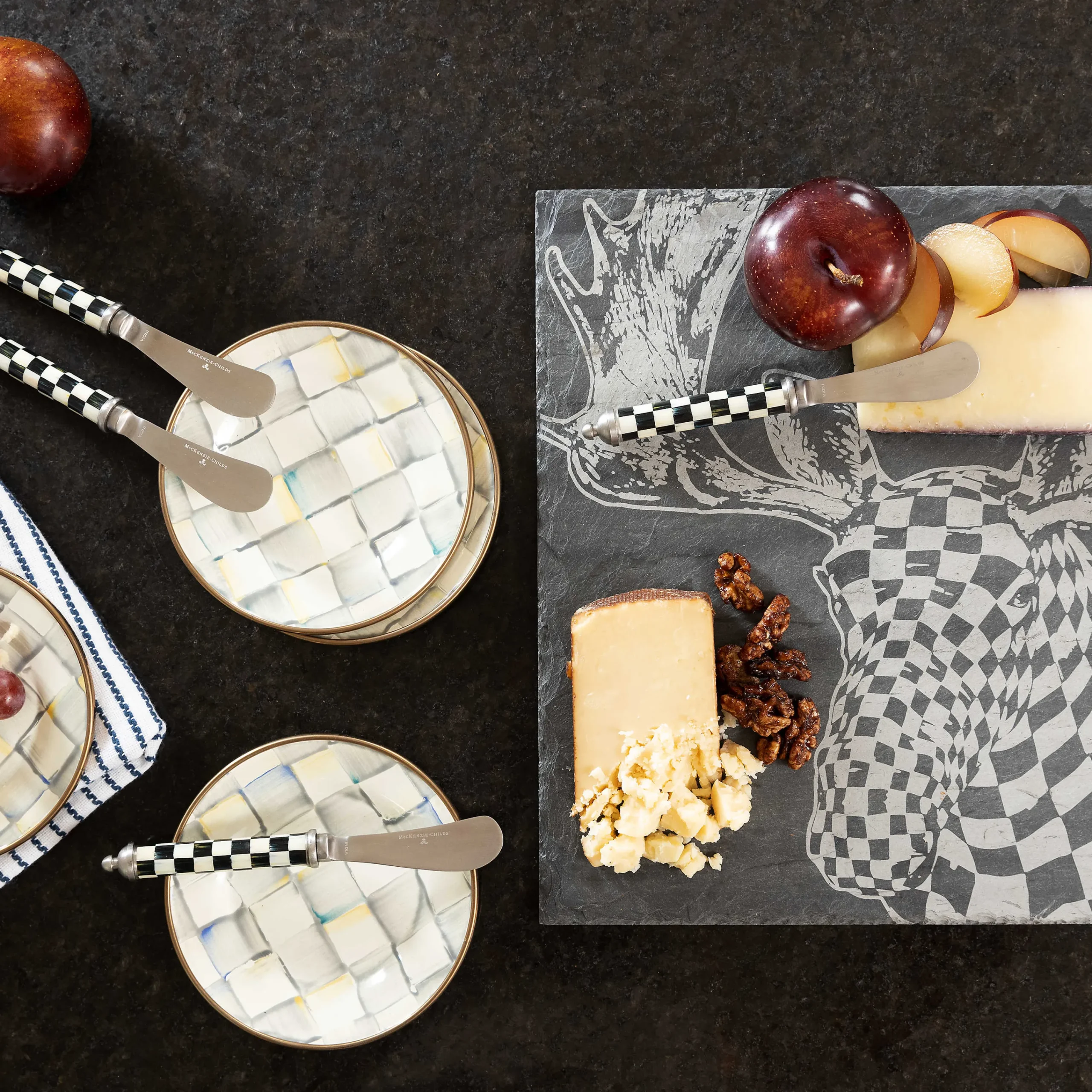 Supper Club Spreaders Set - Courtly Check|MacKenzie-Childs Online