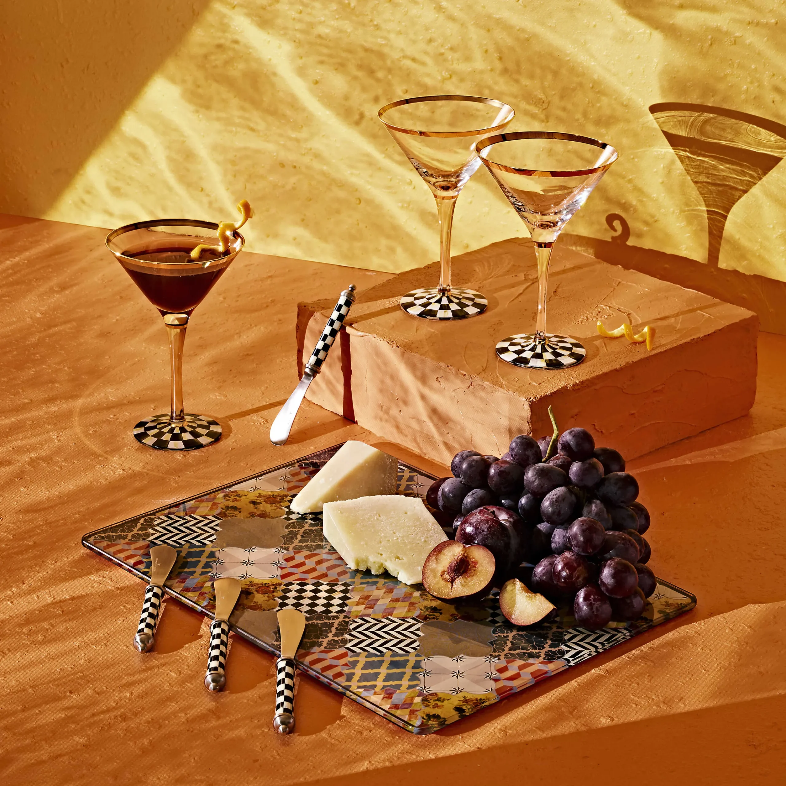Supper Club Spreaders Set - Courtly Check|MacKenzie-Childs Online