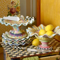 Taylor Fluted Rim Compote - Odd Fellows|MacKenzie-Childs Discount
