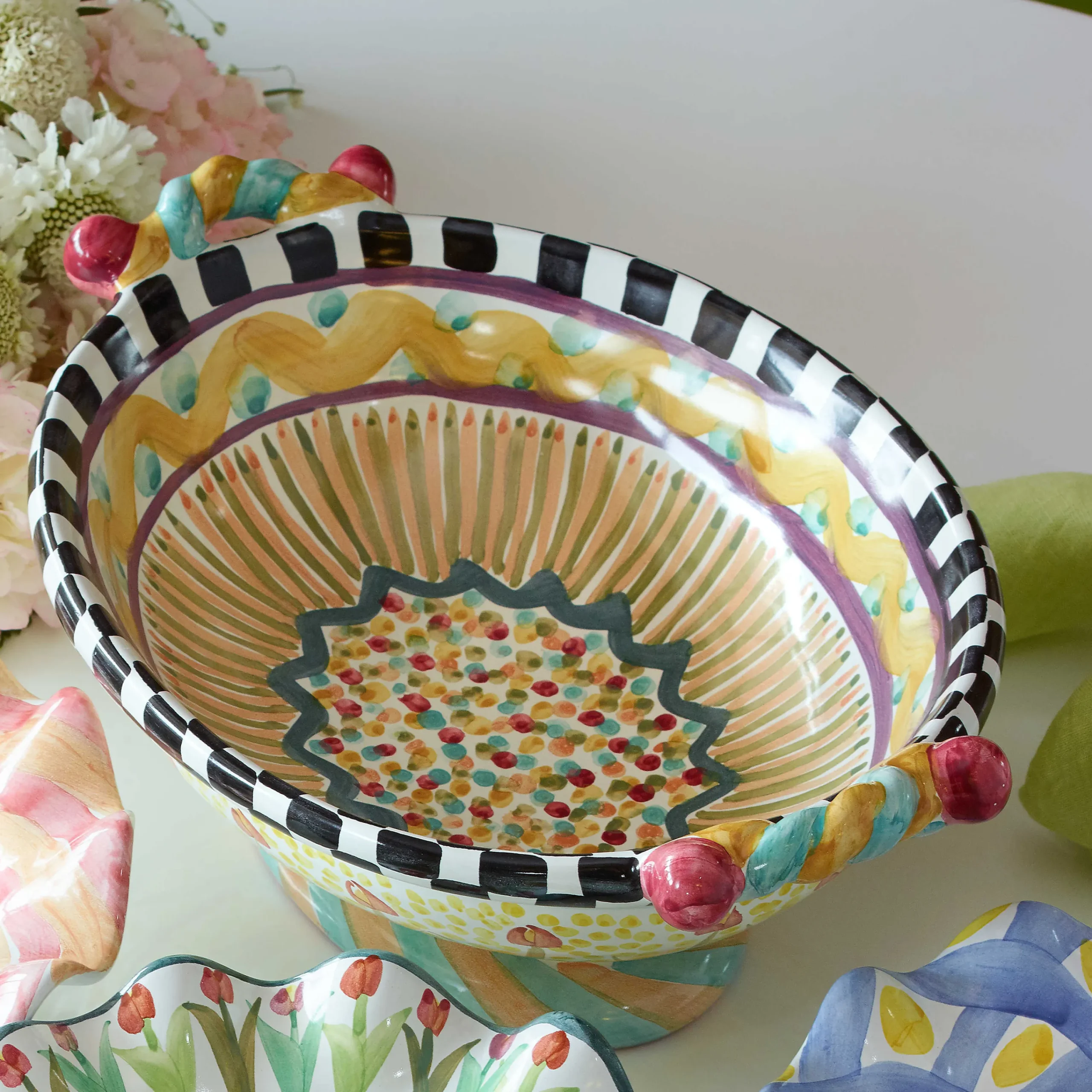 Taylor Large Footed Serving Dish - Odd Fellows|MacKenzie-Childs Best