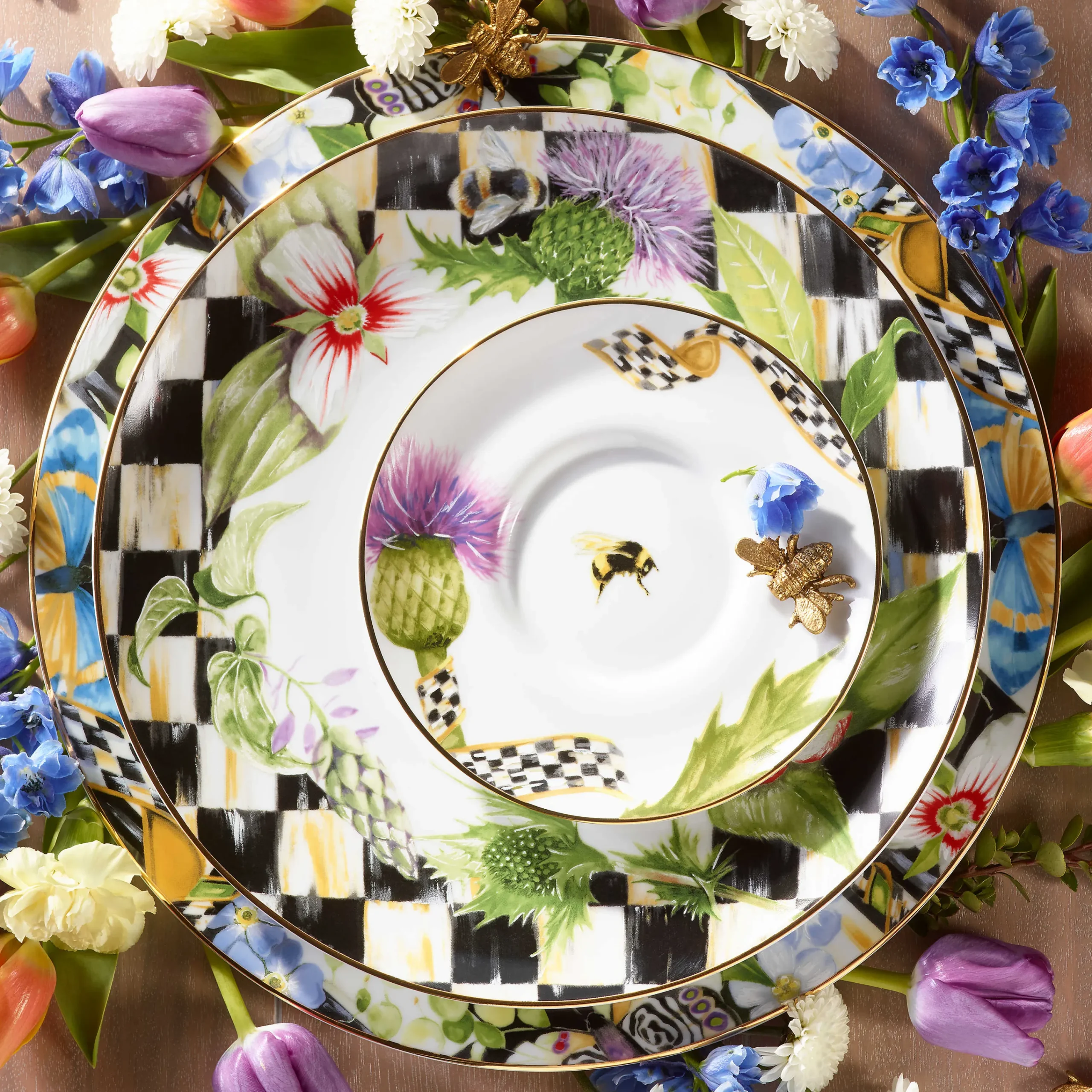 Thistle & Bee Charger|MacKenzie-Childs Discount