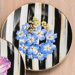 Thistle & Bee Salad Plate - Forget-Me-Not|MacKenzie-Childs