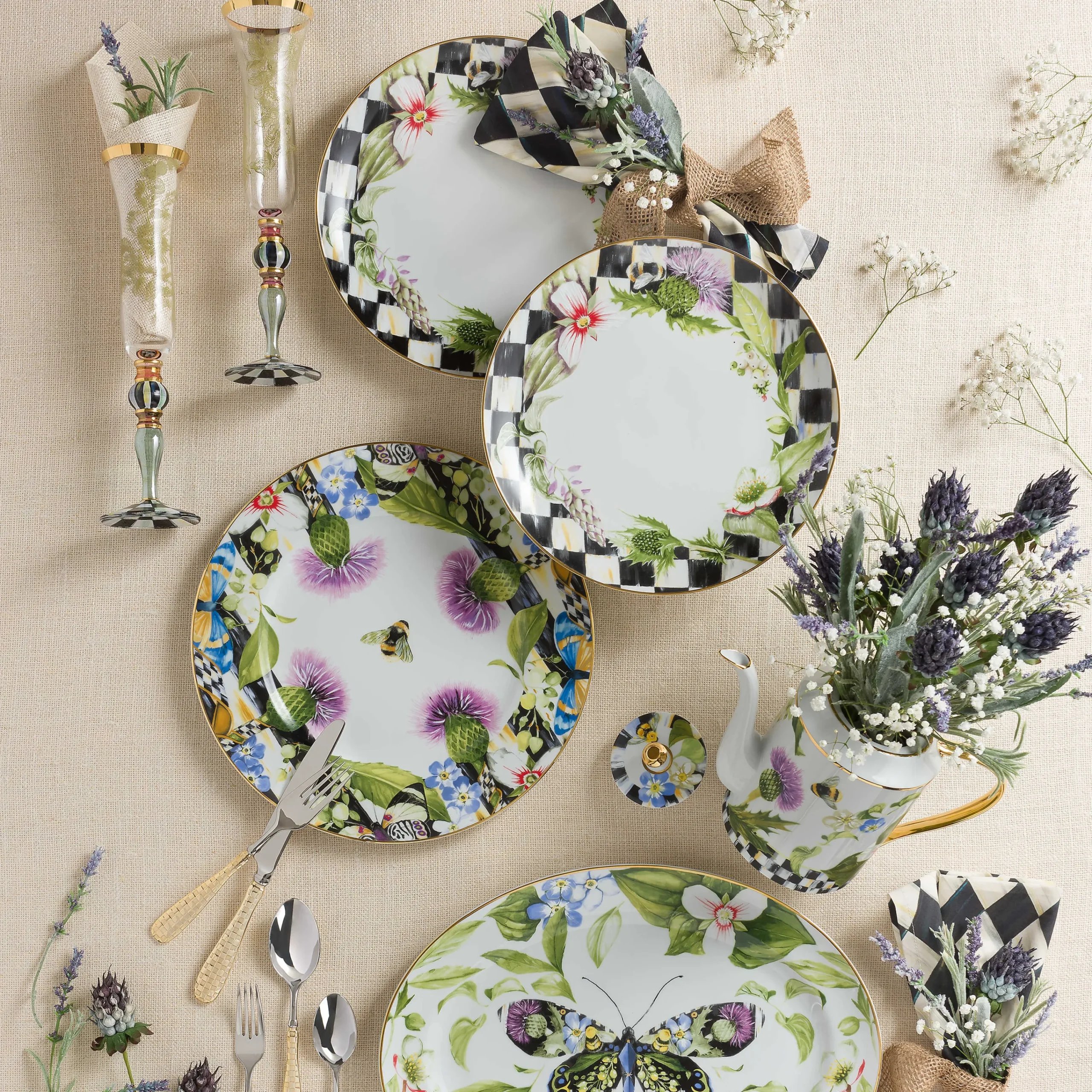 Thistle & Bee Teapot|MacKenzie-Childs Outlet