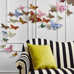 Toile Butterfly Wall Decor - Pink|MacKenzie-Childs Sale