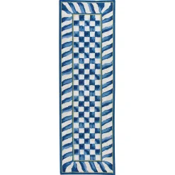 Truly Royal Check Rug - 2'6" X 8' Runner|MacKenzie-Childs