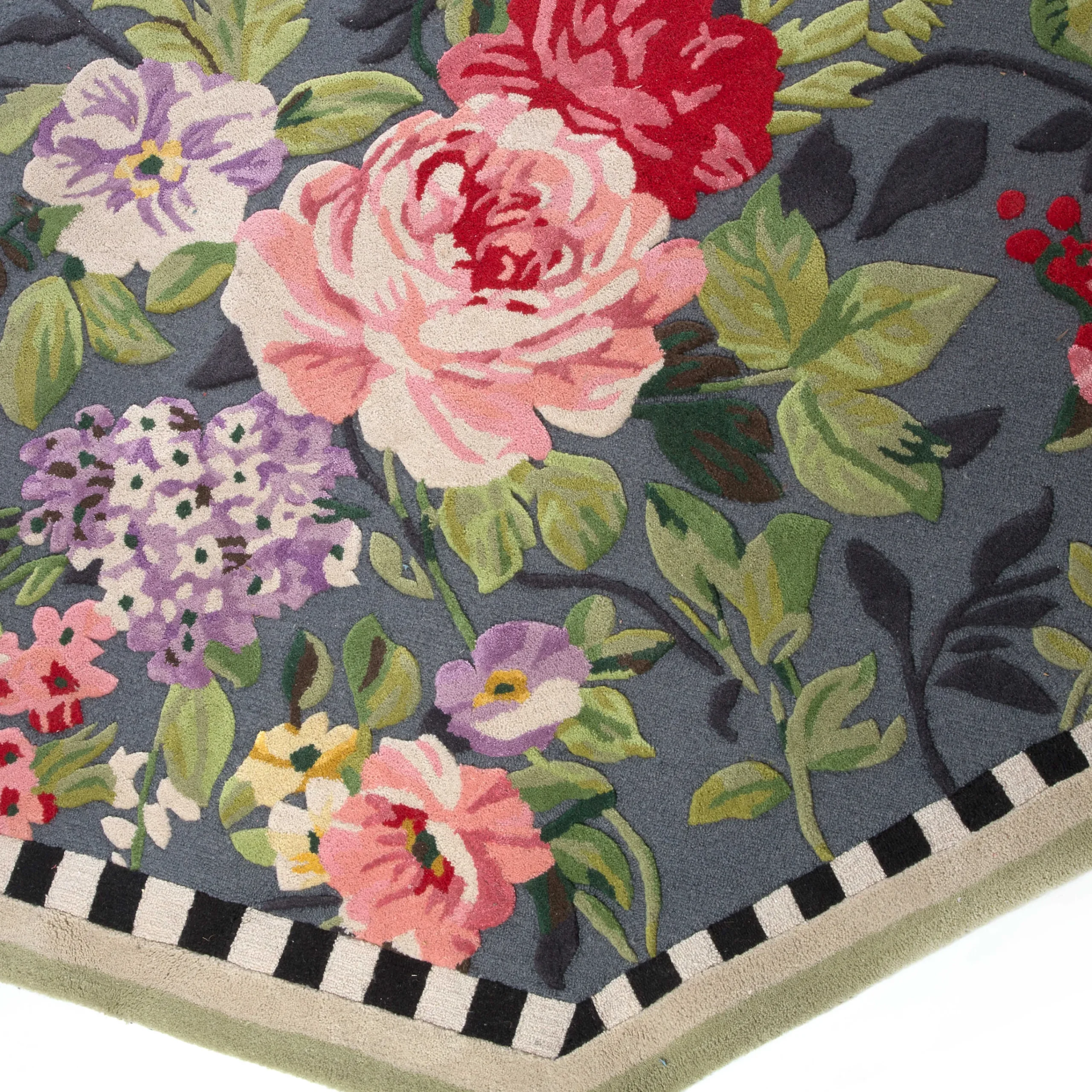 Tudor Rose Rug - 6' Octagon|MacKenzie-Childs Sale