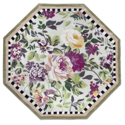 Tudor Rose Rug - 6' Octagon - Silver Fern|MacKenzie-Childs Hot