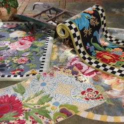 Tudor Rose Rug - 3' X 5'|MacKenzie-Childs Clearance