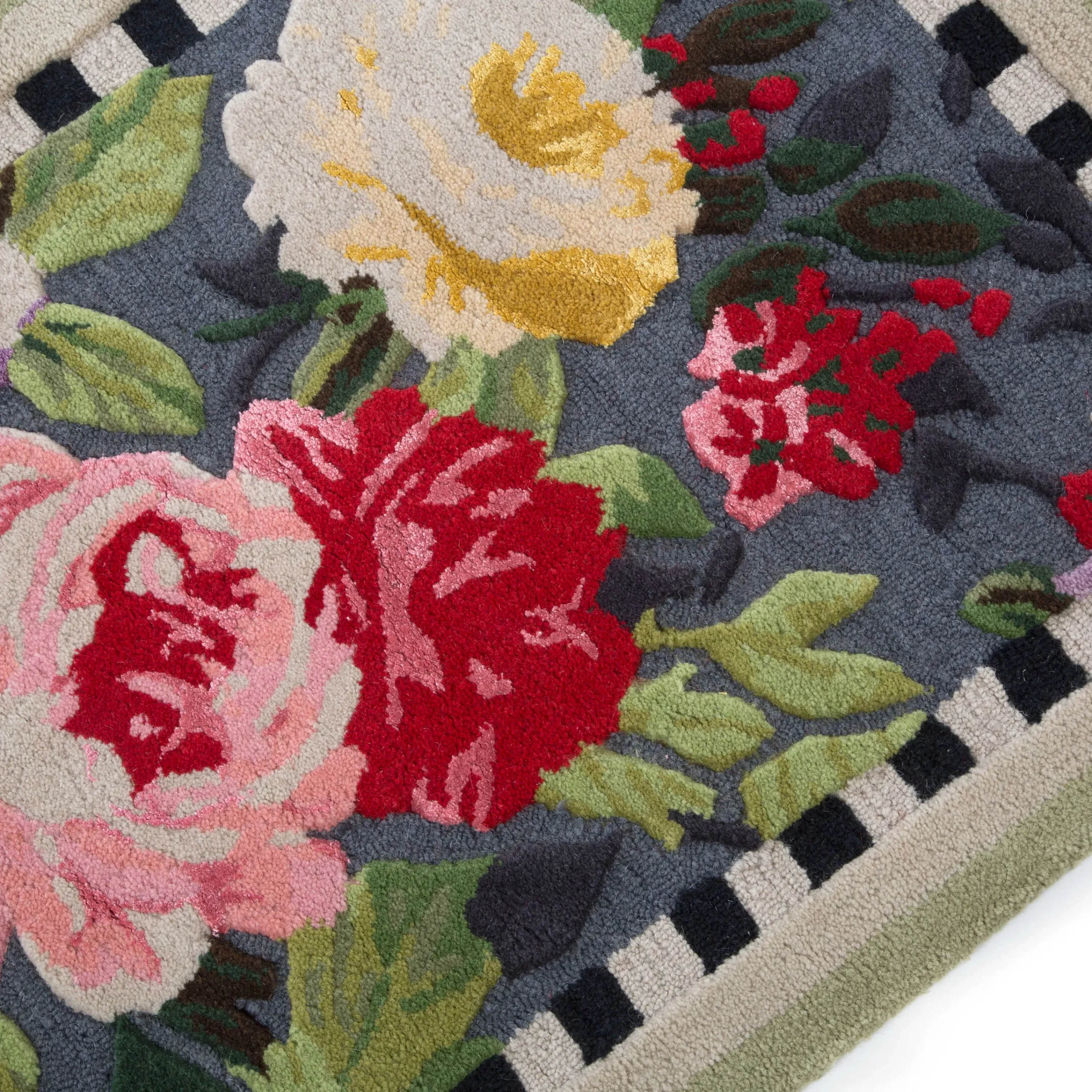 Tudor Rose Rug - 2'3" X 3'9"|MacKenzie-Childs Discount
