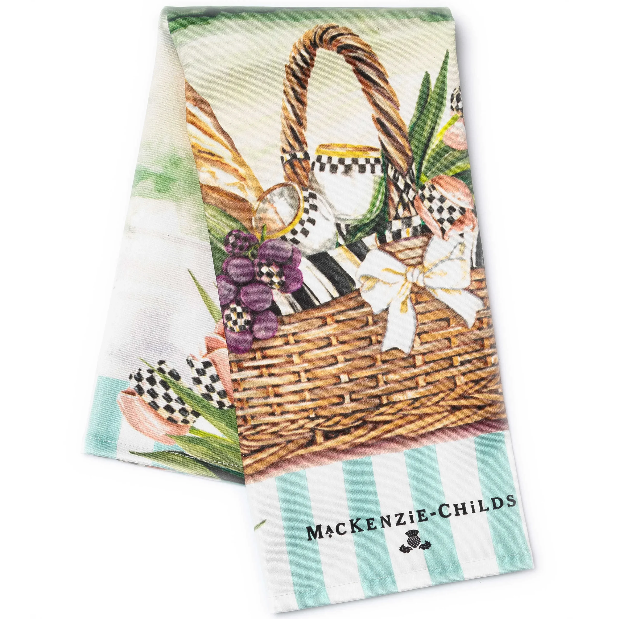 Vino Alfresco Dish Towel|MacKenzie-Childs Clearance