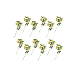 Wild Rose Spray Bouquet - Yellow - Set Of 12|MacKenzie-Childs Clearance