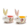 Wildflowers Bunny Dishes - Set Of 2|MacKenzie-Childs Clearance