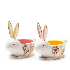 Wildflowers Bunny Dishes - Set Of 2|MacKenzie-Childs Clearance
