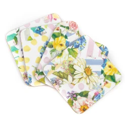 Wildflowers Cork Back Coasters - Set Of 4|MacKenzie-Childs Online