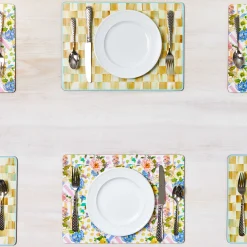 Wildflowers Cork Back Placemats - Set Of 4|MacKenzie-Childs Clearance