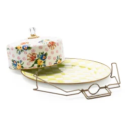 Wildflowers Enamel Cake Carrier - Pink|MacKenzie-Childs Sale