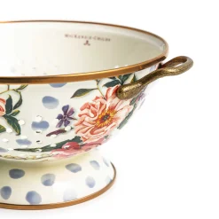 Wildflowers Enamel Large Colander - Blue|MacKenzie-Childs Hot