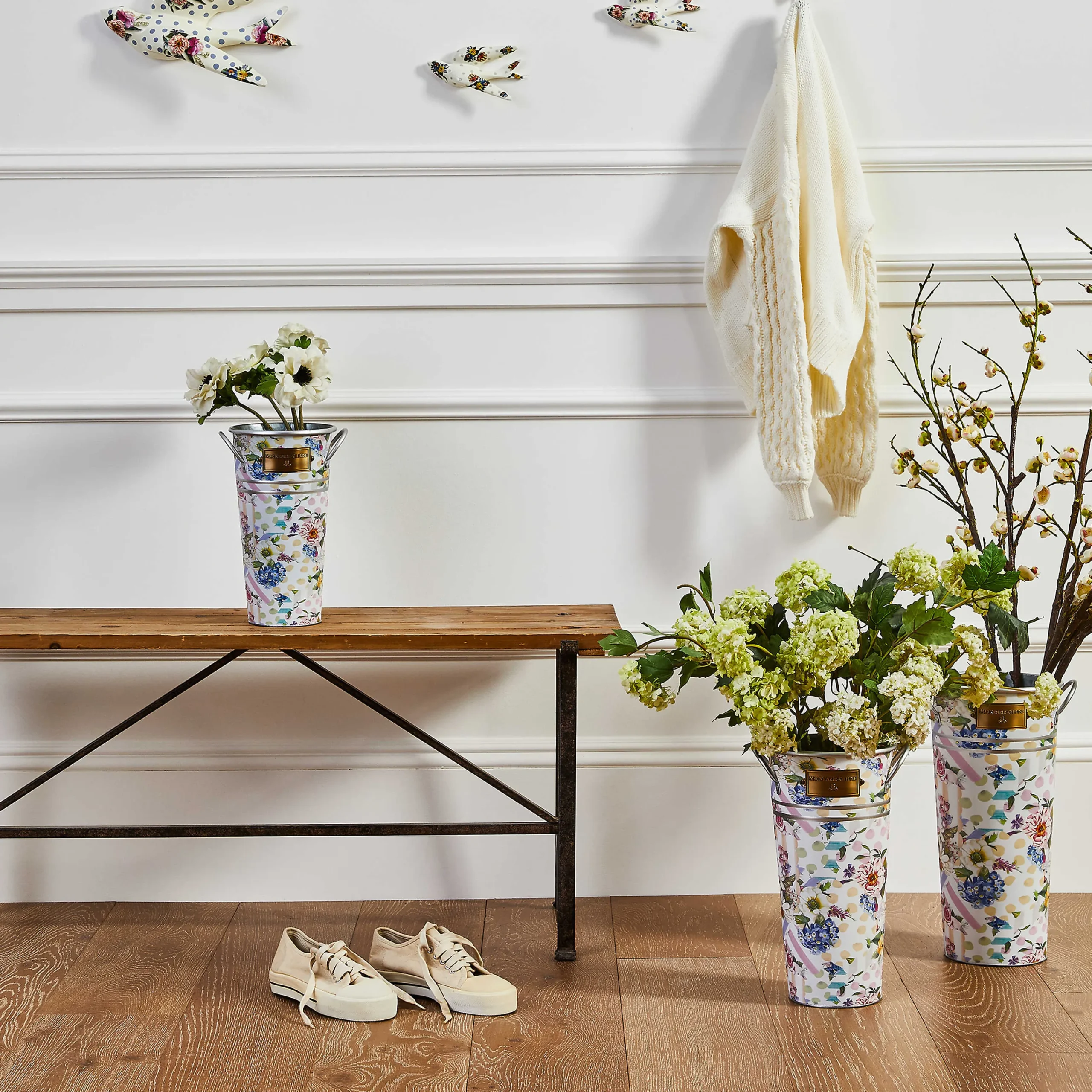 Wildflowers Flower Buckets - Set Of 3|MacKenzie-Childs Best