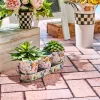 Wildflowers Herb Pots - Set Of 3|MacKenzie-Childs Hot