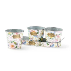 Wildflowers Herb Pots - Set Of 3|MacKenzie-Childs Hot