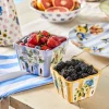 Wildflowers Large Berry Basket - Blue|MacKenzie-Childs