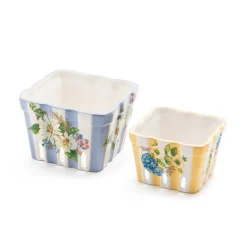 Wildflowers Large Berry Basket - Blue|MacKenzie-Childs