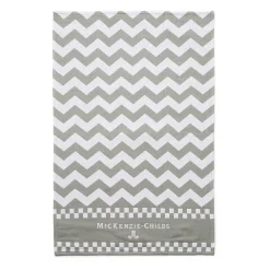 Zig Zag Dish Towels - Sterling - Set Of 3|MacKenzie-Childs