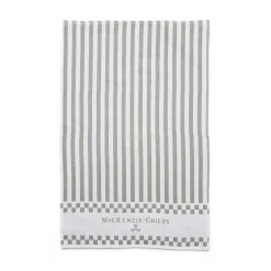 Zig Zag Dish Towels - Sterling - Set Of 3|MacKenzie-Childs