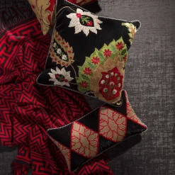 Zig Zag Throw - Black & Red|MacKenzie-Childs Online